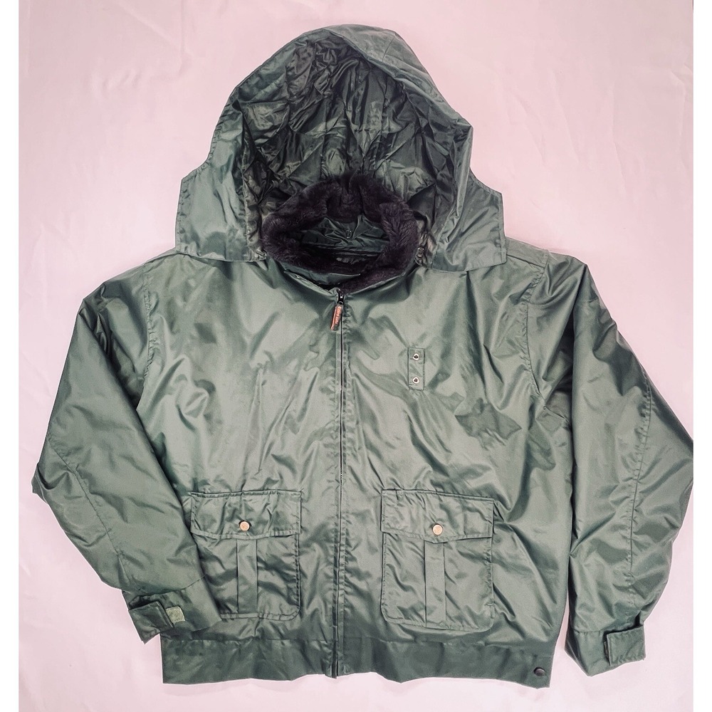 tuff guard green mens Insulated Hooded Outdoor Security jacket size 2xl